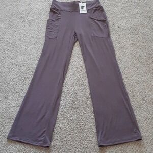 NWT FITNEXX purple workout pants w/pockets LG $68